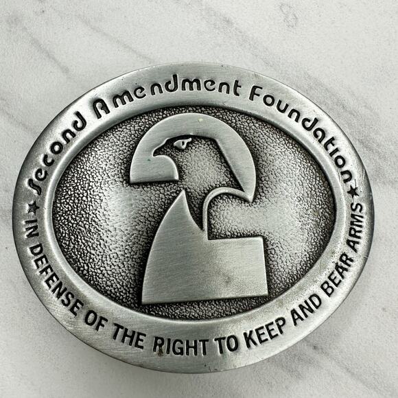 Second Amendment Foundation Right to Keep & Bear Arms Belt Buckle ✨ - Picture 1 of 14